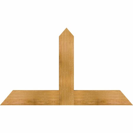 Ekena Millwork Portland Rough Sawn Timber Gable Bracket, Western Red Cedar, 36"W x 21"H x 2"D x 4"F, 14/12 Pitch GBW036X21X0204POR00RWR